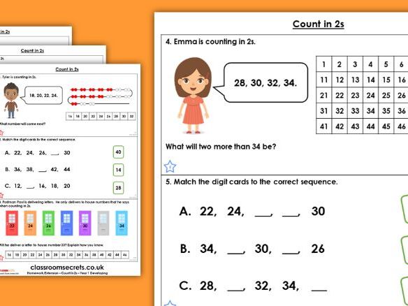 Counting in 2s game image