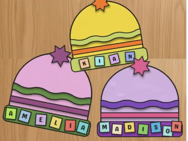 Winter Name Craft Hat | December Classroom Decor | Preschool & Kindergarten Activity
