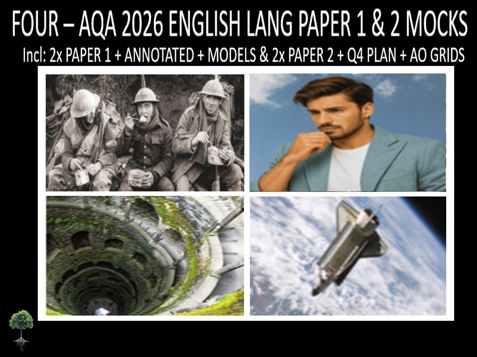 FOUR - AQA PAPER 1 & 2 | 2026 FULL MOCKS | ANNOTATED | Q4 PLAN | AO GRIDS | MODELS