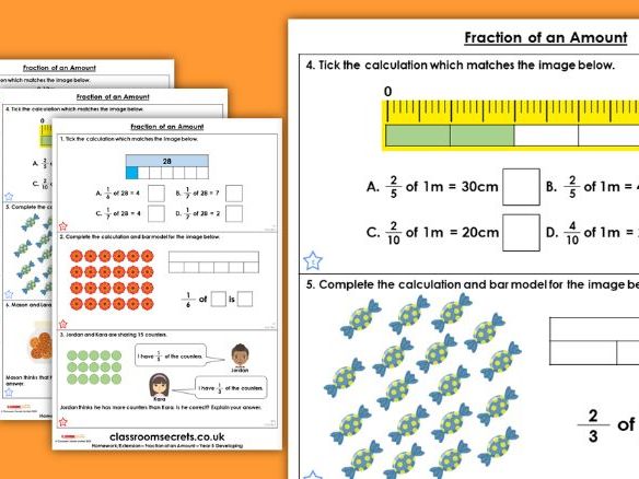 Free equivalent fractions homework worksheets picture