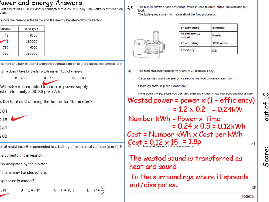 Electrical Power and Energy for IGCSE Physics 0625 CIE Unit 4