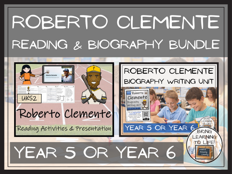 Roberto Clemente Reading Comprehension & Biography Bundle | UKS2