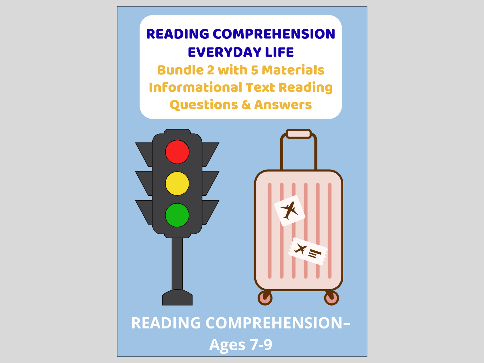 Reading Comprehension Everyday Life- Bundle 2 with 5 Materials Informational Text