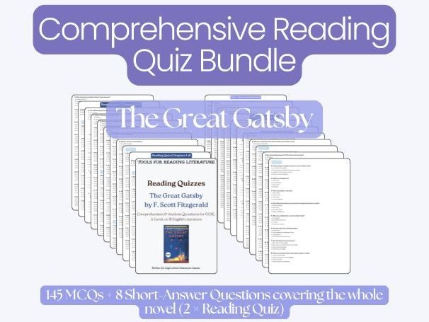 The Great Gatsby Reading Quizzes – The Whole Novel | GCSE & A-Level English