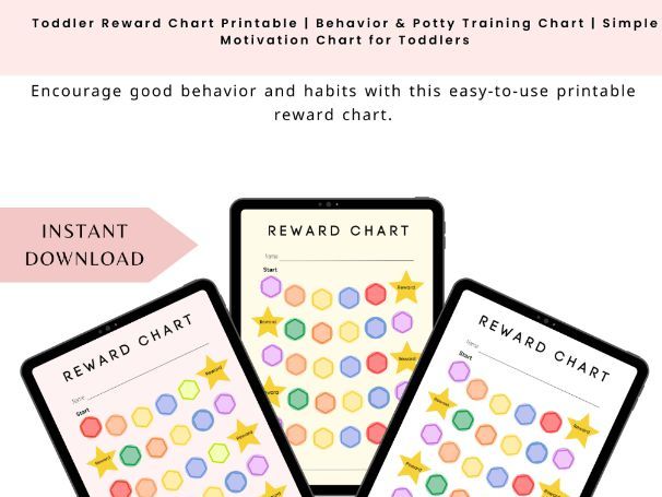 Toddler Reward Chart Printable | Behavior & Potty Training Chart