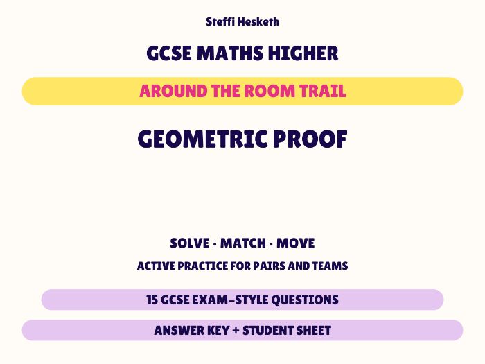GCSE Higher Maths Geometric Proof | Around the Room Trail