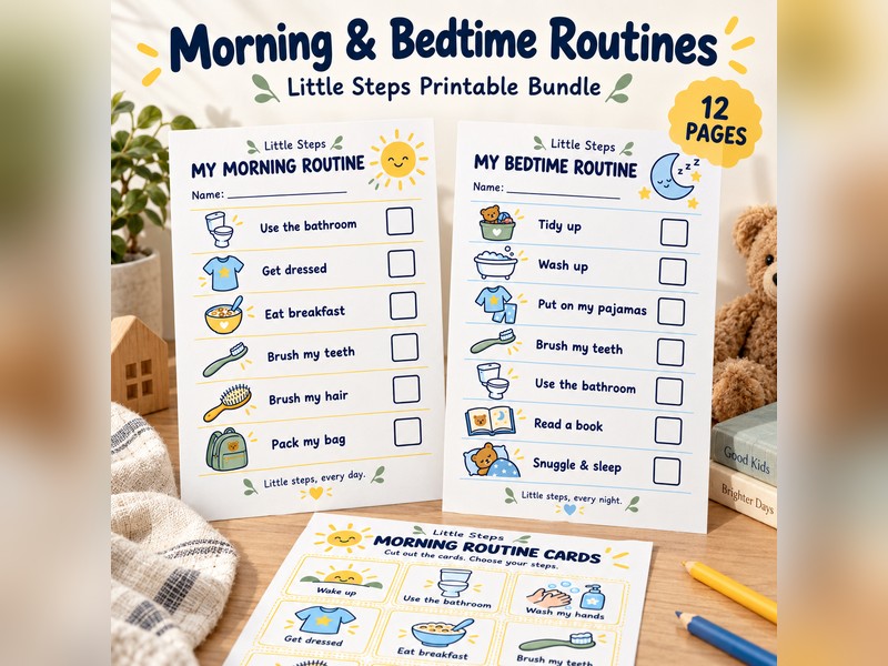 Morning and Bedtime Routine Charts for Kids