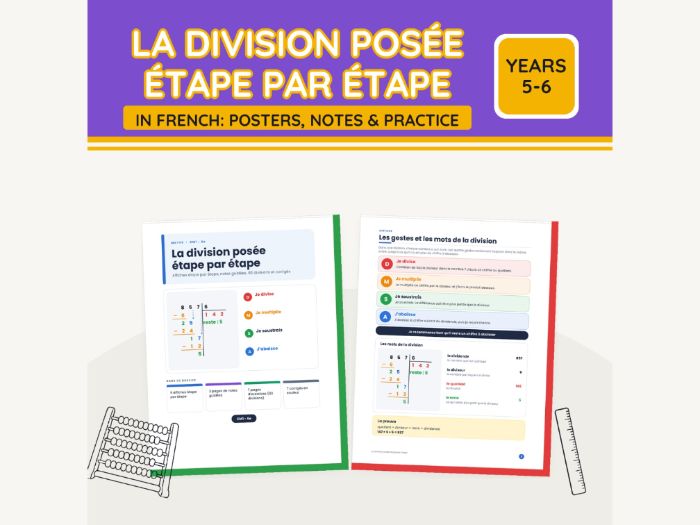 French Long Division Step by Step