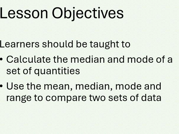 Comparing Data. Maths Functional Skills L2 GCSE Full Lesson