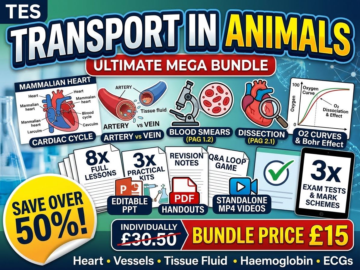 Transport in Animals Ultimate Mega Bundle – Complete Unit & Practical Support