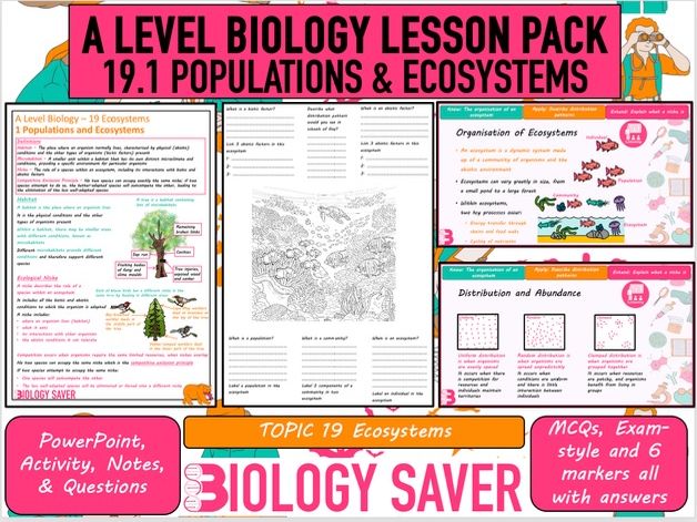 A Level Bio Lesson - 19.1 Populations & Ecosystems