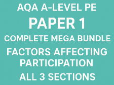 AQA A-Level PE | Paper 1 COMPLETE MEGA BUNDLE | Factors Affecting Participation | All 3 Sections