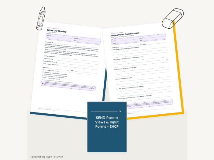 SEND Parent Views & Input Forms - EHCP | 9 pp