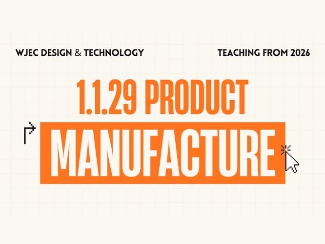 1.1.29 Product Manufacture & Industry: WJEC GCSE Design & Technology (Teaching from 2026)