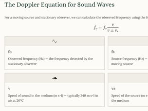 AS Level Physics - 7.3 The Doppler effect for sound waves