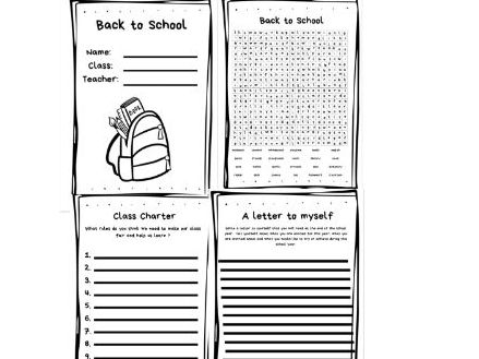 Back to School Actvities