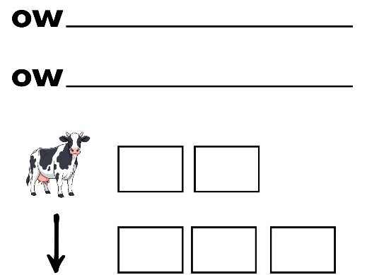 Phase 3 OW Phonics Worksheet – Say and Write OW Words