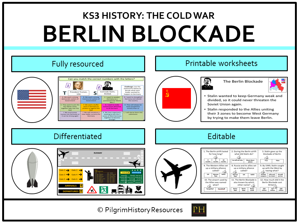 KS3 History Cold War: The Berlin Blockade & Airlift – The First Crisis