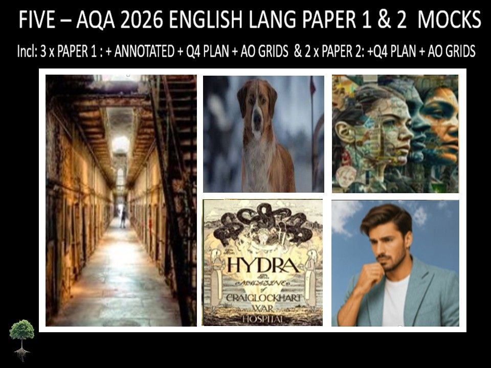 FIVE - AQA PAPER 1 & 2 | 2026 FULL MOCKS | ANNOTATED | Q4 PLAN | AO GRIDS