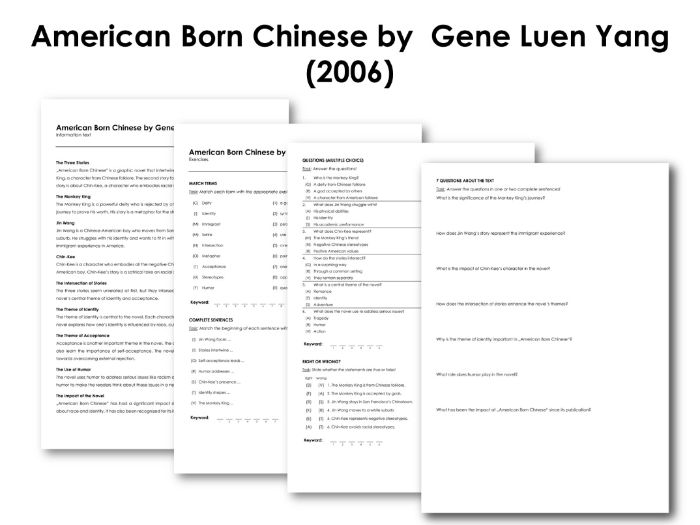 American Born Chinese by Gene Luen Yang (2006) Teaching Resources