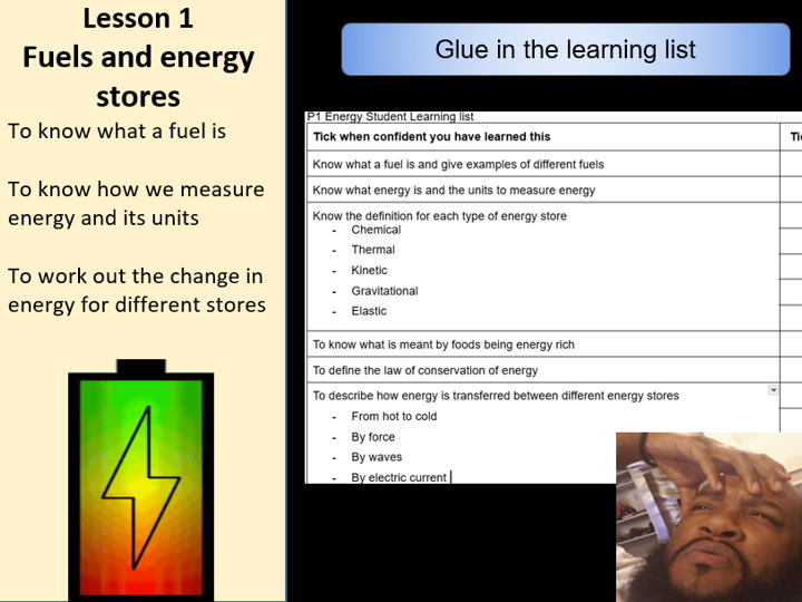 Springboard KS3 Yr 7-8   P1 Energy 16 Lesson Bundle