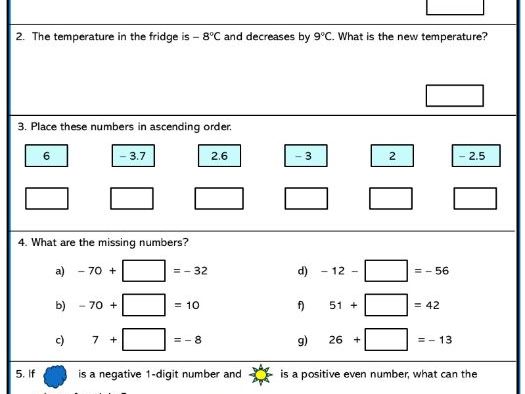 Negative Numbers Higher