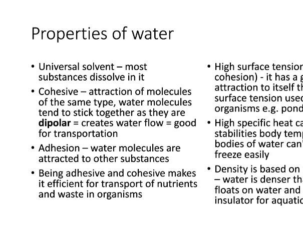 Edexcel Biology A-level Topic 1 Summary PowerPoint