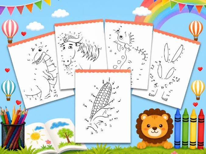 Dot to dot activity worksheet for kids