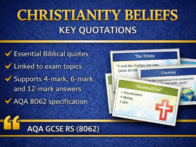 GCSE Religious Studies Christianity Beliefs Key Quotations | AQA 8062 Revision
