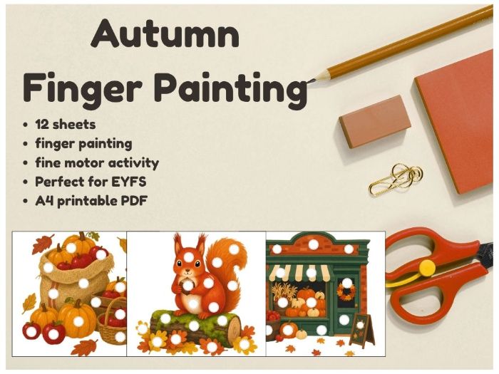 12 Autumn Finger Painting Activities
