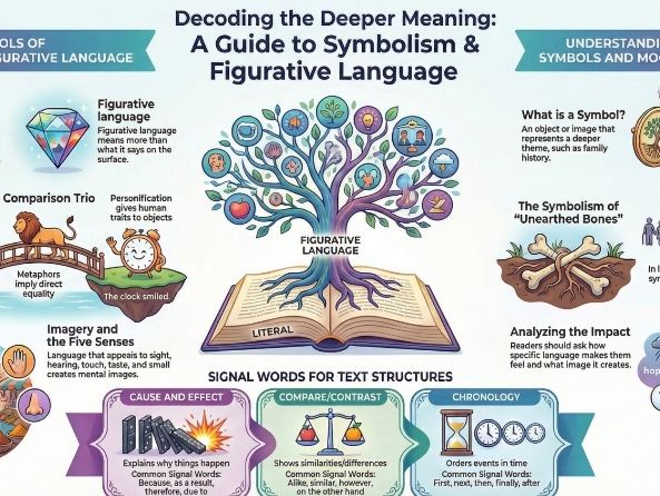 Decoding Figurative Language Infographic | Figurative Language Poster | English