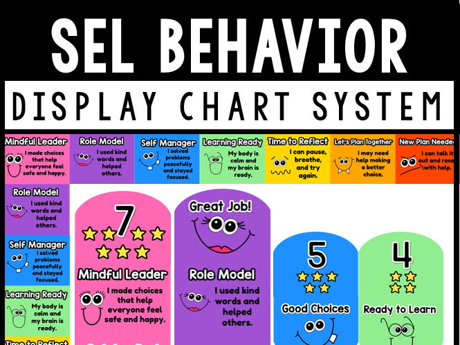 SEL-Inspired Behavior Clip Chart with Star Levels