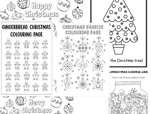 Christmas Colouring Pages Bundle | 6 Printable Activities