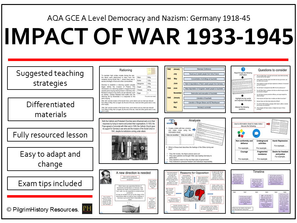 Nazi Germany & Total War Bundle | AQA A Level History: Democracy and Nazism, Germany 1918–1945