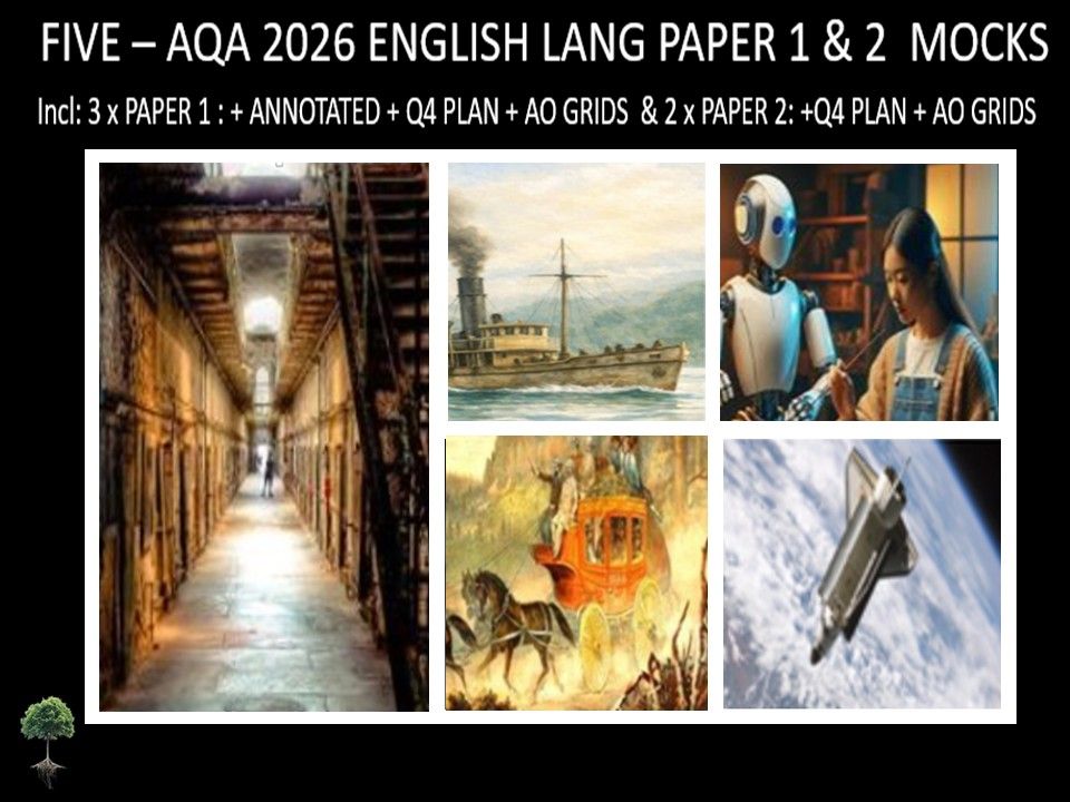 FIVE - AQA PAPER 1 & 2 | 2026 FULL MOCKS | ANNOTATED | Q4 PLAN | AO GRIDS