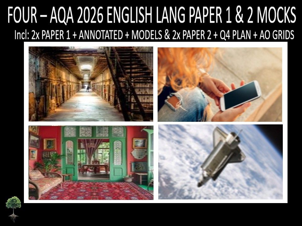 FOUR - AQA PAPER 1 & 2 | 2026 FULL MOCKS | ANNOTATED | Q4 PLAN | AO GRIDS | MODELS