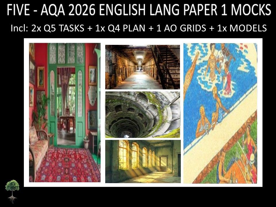 FIVE - AQA PAPER 1 | 2026 FULL MOCKS | Q5 TASKS | Q4 PLAN |AO GRIDS | MODELS