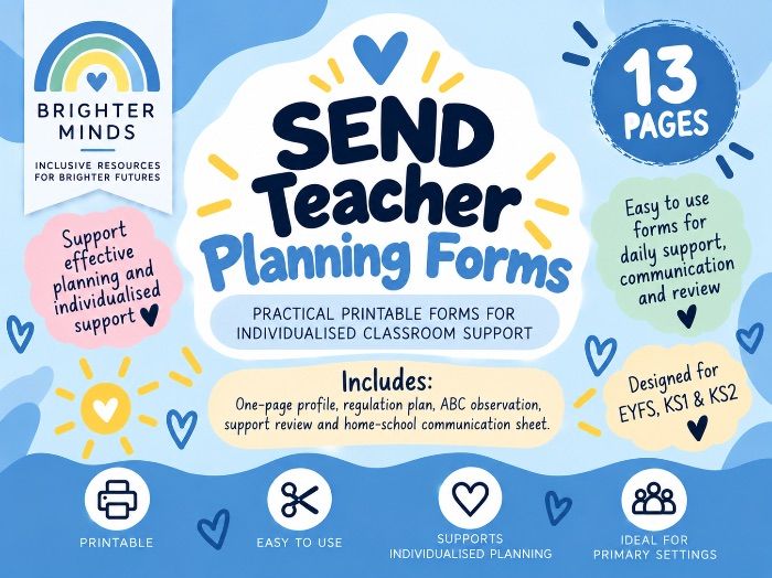 SEND Teacher Planning Forms | SENCO Support, Pupil Profiles & SEND Record Templates