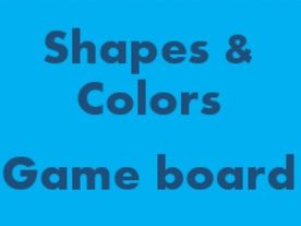 Colors and Shapes Game Board for Smartboard