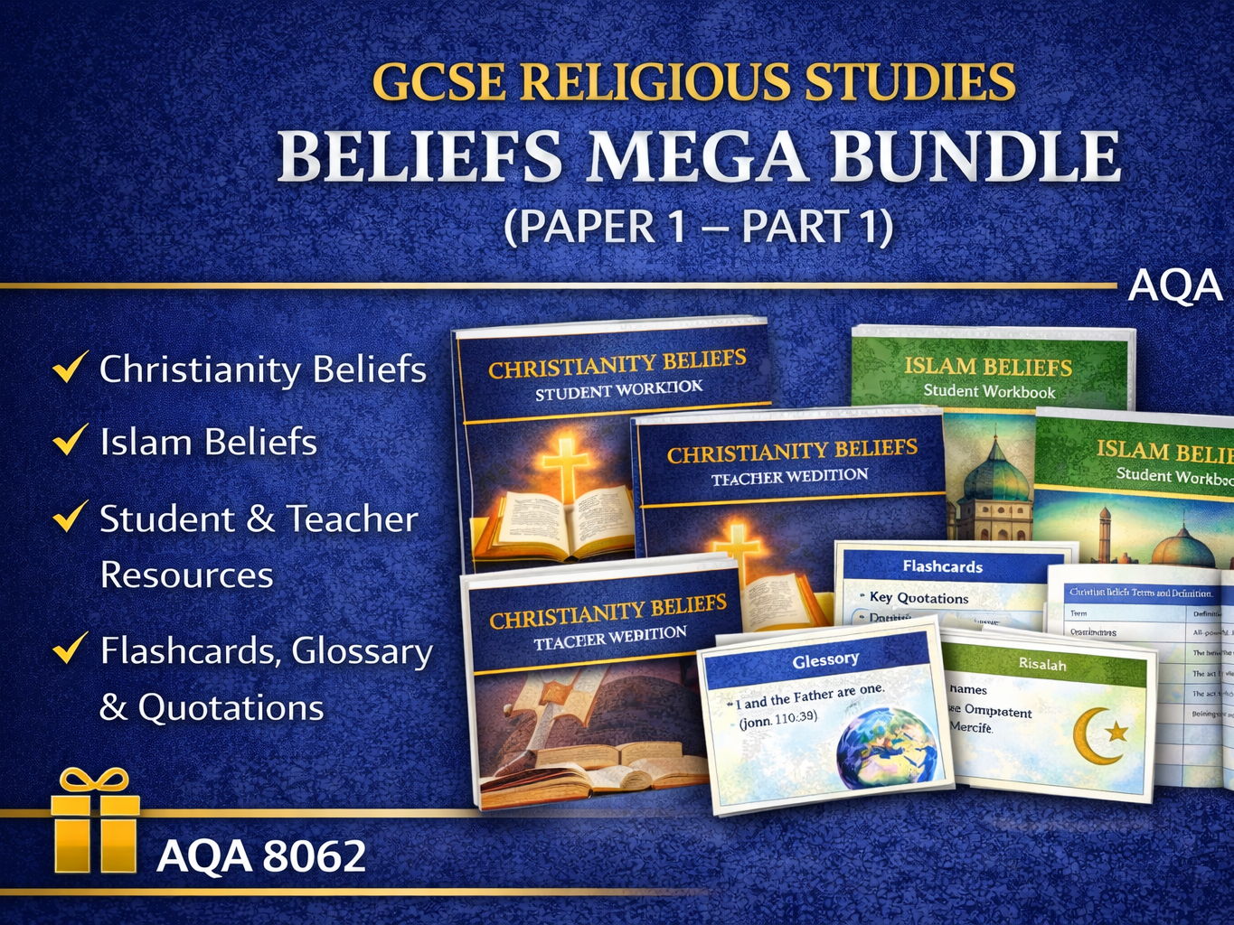 GCSE Religious Studies Beliefs Mega Bundle | Christianity & Islam AQA 8062