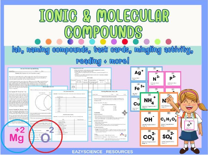 Ionic And Molecular Compounds Worksheets