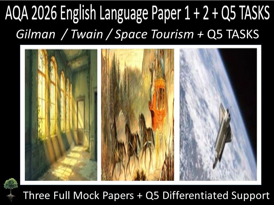 Three AQA 2026 English Language Paper 1 + 2 Mock | Q5 DIFFERENTIATED SUPPORT