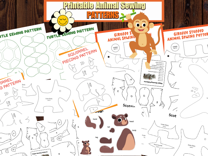 Printable Animal Sewing Patterns – Cute and Easy DIY Projects