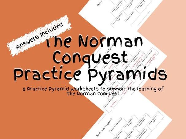 8 History The Norman Conquest Practice Pyramid Worksheets PDF