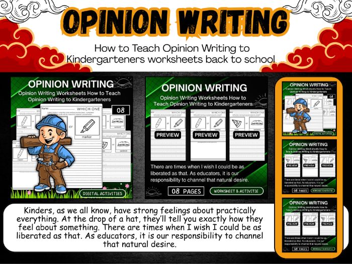 Opinion Writing Worksheets How to Teach Opinion Writing to Kindergarteners