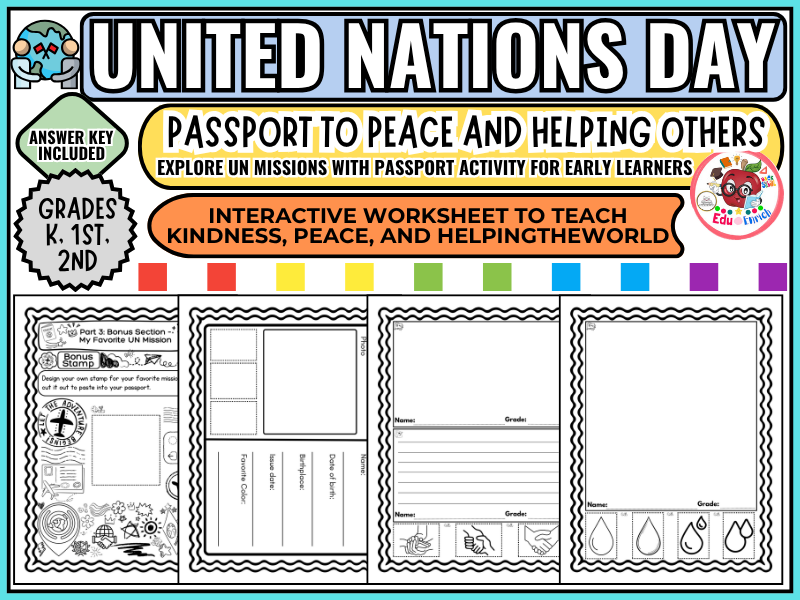 United Nations Day Activities • UN Missions Passport Worksheet