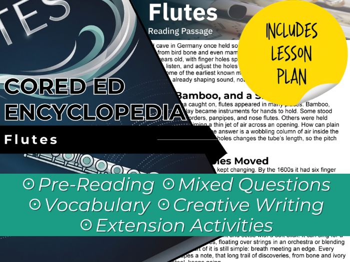 Flutes Reading Comprehension Passage - Cored Ed Encyclopedia