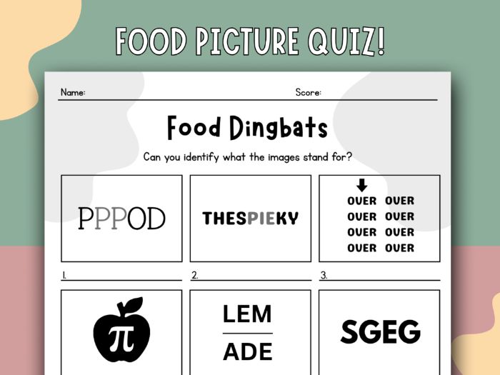 Food Dingbats Quiz