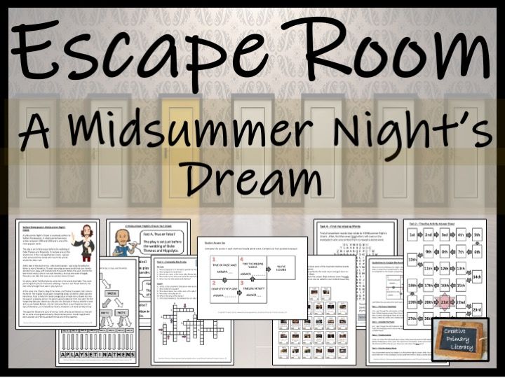 A Midsummer Nights Dream Escape Room Activity