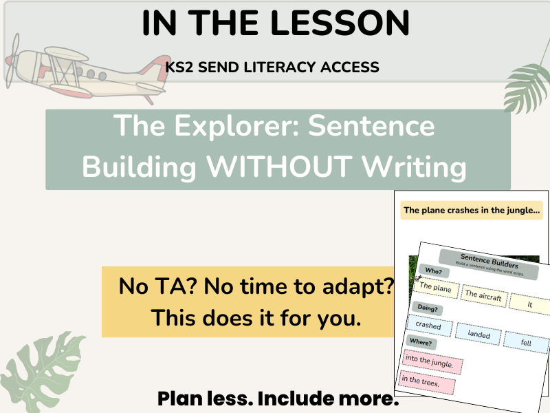 Explorer Sentence Builders – No Writing Required (KS1/KS2, SEND, EAL)